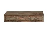 MASSIVMOEBEL24.DE Elemento da Parete Sheesham 98x25x20 Grigio Oleato Naturale Grigio #068