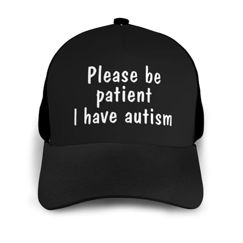 Please Be Patient I Have Autism Bonnets Curved Brim Mesh Baseball Cap Casual Sun Hat Unisex3