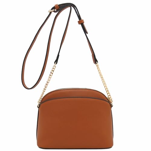 Image of FashionPuzzle Saffiano Small Dome Crossbody bag with Chain Strap
