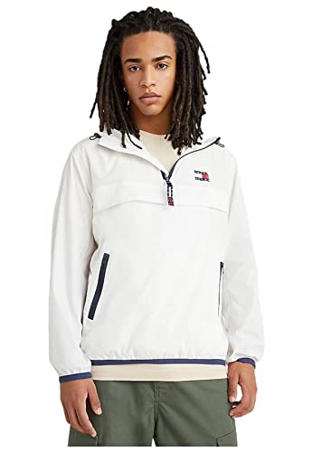 Veste à Enfiler M Tommy Jeans Tech Chicago Blanc Blouson Coupe Vent Homme