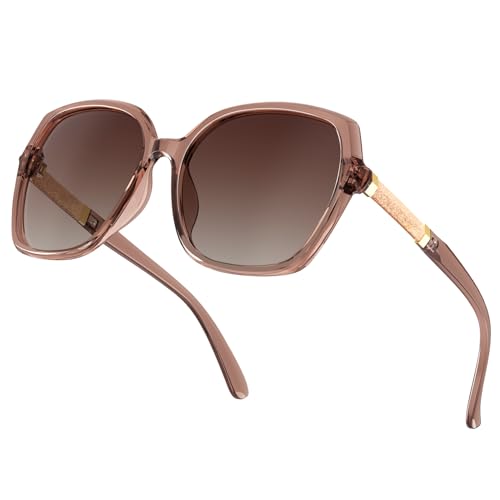 NSSIW Polarized Sunglasses Womens Sunglasses: Trendy Fashion Oversized Sun Glasses UV400 Protection for Driving Vacation