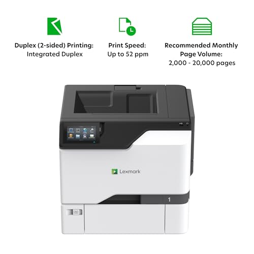 Image of Lexmark CS735de Color Laser Printer, Wireless connectivity, Intelligent Storage Drive Available, Ethernet, Energy Star, 4.3-inch Color Touch Screen and Print Resolution at 1200 x 1200 dpi.(47C9100)