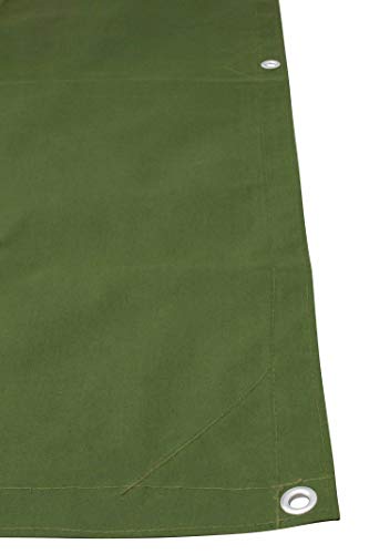 Mytee Products 12' X 20' Green Canvas Tarp 12Oz Heavy Duty Water Resistant #TOP4