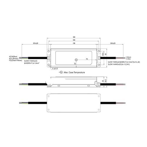Alimentation LED Mean Well XLG-150-H-AB réglable IP67 150W - 6