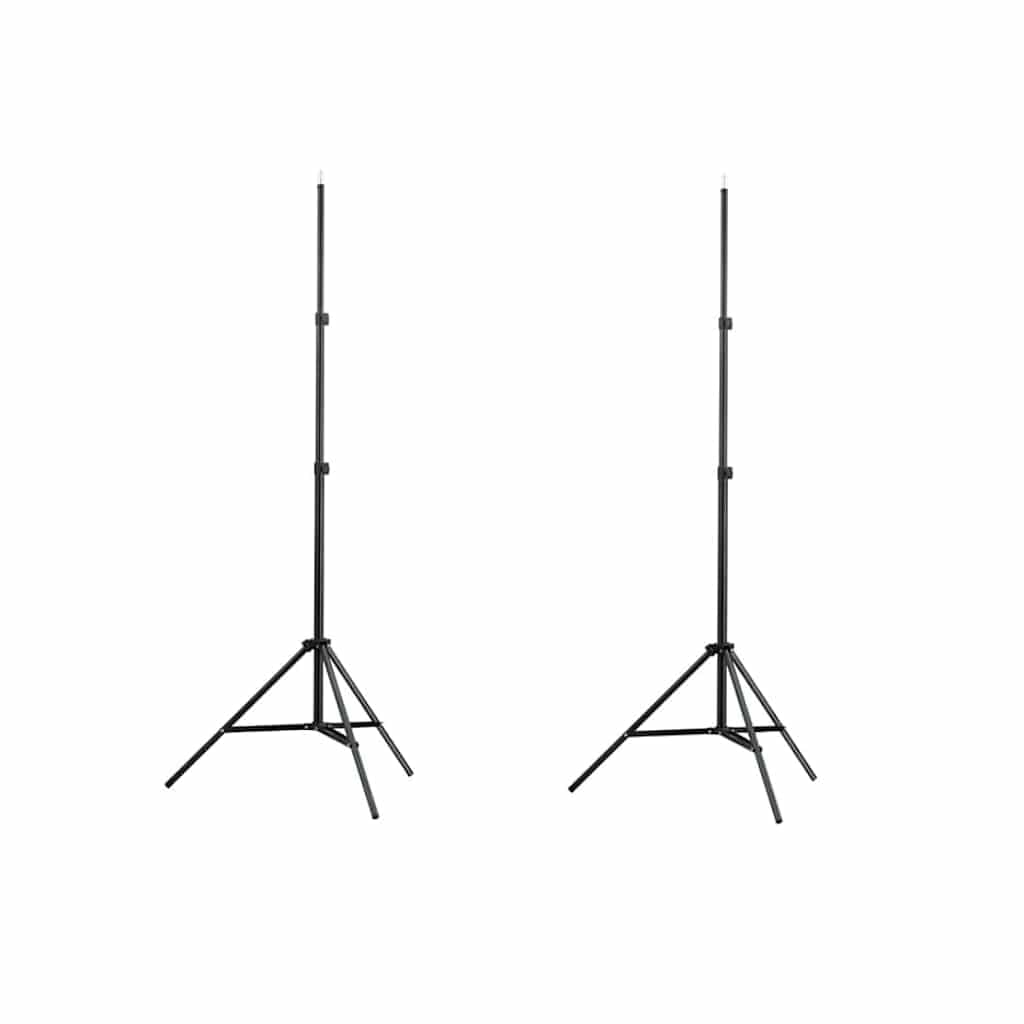 Zestaw 2 statywów do lamp, 78-210 cm, regulowany – aluminiowy statyw do oświetlenia studia fotograficznego, lampy błyskowej i aparatu fotograficznego z torbami do noszenia