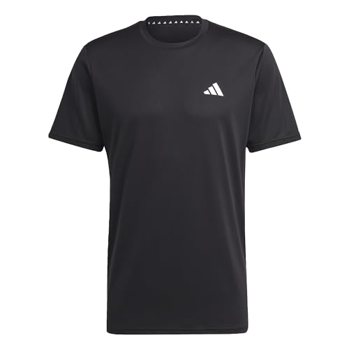adidas Hombre Train Essentials Training Shirt, Black / White, M Tall