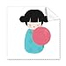 Blue Kimono Sakura Japan Doll Cleaning Cloth Phone Screen Glasses Cleaner 5pcs