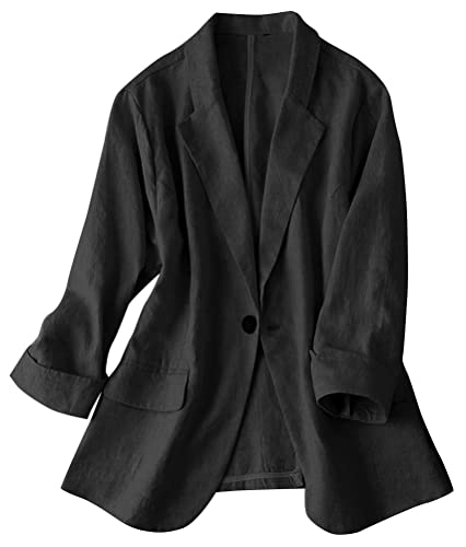 ジャケット・アウター kudos LINEN NO COLLAR JACKET BLACK 20ss 31wQp96eCHL.jpg