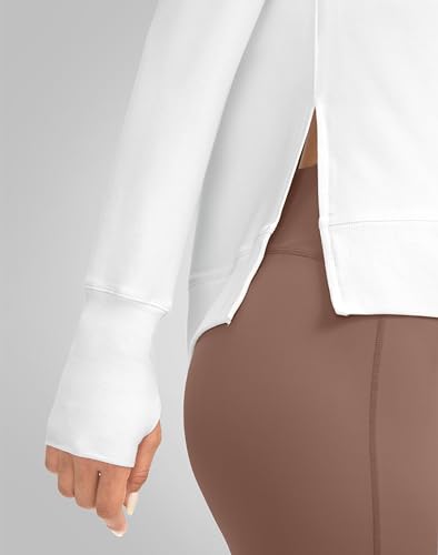 G Gradual Sweatshirt for Women Buttery Soft Yoga Tops Crewneck Modal Pullover Shirts Side Slit Thumb Holes4