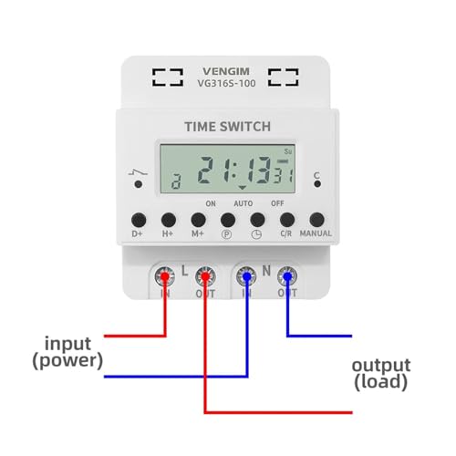 Relais de minuterie numérique programmable 220V 80A rail din - 3