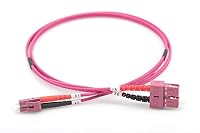 DIGITUS DK-2532-05-4 – Glasfaserkabel OM4 – 5 m – LC zu SC – Duplex LWL Kabel – 1/10/40/100 Gbit/s – MM Multimode Glasfaser LAN Kabel – Fasertyp: 50/125 µ – Violett (Violet) (Packung mit 5) – Ansicht 3
