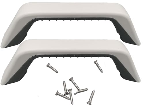 CR-MOESANCO® KIT 2 Poignées + 8 Vis de Manœuvre pour Caravane ou Remorque ou Poignée pour Salle de Bain ou Douche