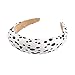 YAZILIND Spotted Leopard Gepolstertes Stirnband Breites Haarband Kopfbedeckung für Frauen Mädchen Party Haarschmuck Weiß