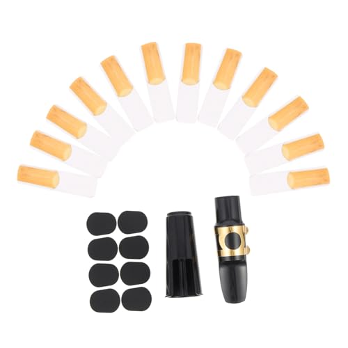 HANABASS 1 set Alto Saxophone Replacement Parts Sax Tooth Pads Accessories for Beginners and Professionals Includes Protective Lid and Buckle for Enhanced Sound Quality