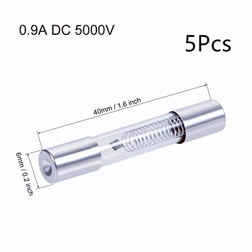 bnafes 5KV 0.9A Microwave Oven Protection High Voltage Fuse Tube 6x40mm 5pcs
