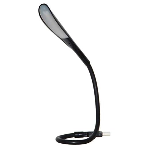 i2 Gear USB Reading Lamp with 14 LEDs Dimmable Touch Switch and Flexible Gooseneck for Notebook Laptop, Desktop, PC and MAC Computer + On/Off Setting (14 LED, Black)