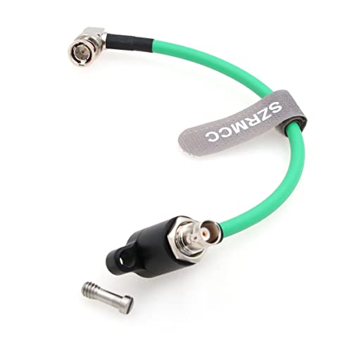 SZRMCC SDI Protector Cable 12G 6G HD SDI Right Angle BNC Surge Overvoltage Circuit Protector Isolator Video Cable for RED Komodo ARRI Alexa Sony?Green-Elbow 40cm?