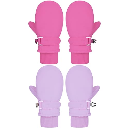Image of Urban Virgin Toddler Waterproof Outdoor Infant Mittens Baby Winter Gloves Dino Cuffed Warm Fleeced Kids Ski Gloves For Teens
