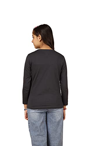 Image of KYDA KIDS 100% Cotton Girls Full Sleeve Printed T-Shirt,Regular fit Round Neck Tops (Pack of 3)