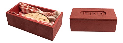 EK DO DHAI Wooden Roti Box (24 cm x 12 cm x 9 cm, Red)