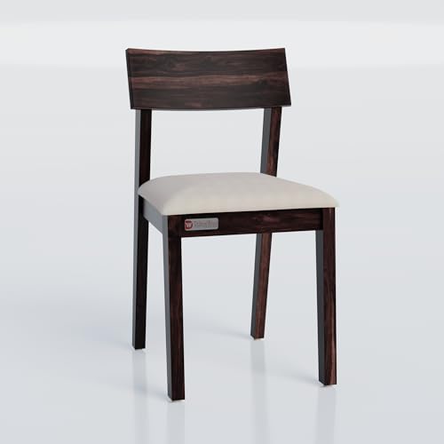 Image of DRIFTINGWOOD Liana 6-Seater Dining Table Set - Sheesham Wood Walnut Finish with Table, 4 Cushioned Chairs & Bench - Ideal for Kitchen & Living Room - Assembly Required