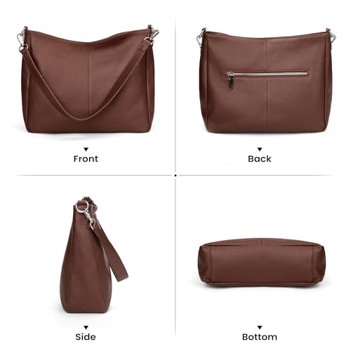 Image of befen Soft Genuine Leather Hobo Bags Purse for Women Crossbody Shoulder Bag