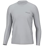 HUK Men's Standard Icon X Long Sleeve, Performance Fishing Shirt, Harbor Mist, Large