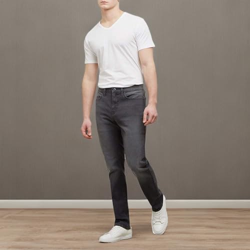 Kenneth Cole York Men's Straight Fit Jean,Variety (36x30, Grey)4