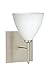 Besa Lighting 1SW-177907-SN-SQ Mia Wall Sconce with Square Backplate