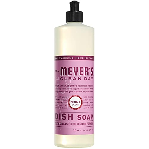 Image of Mrs. MEYER'S Liquid Dish Soap 6 Scent Bundle, 1 Lemon Verbena, 1 Lavender, 1 Basil, 1 Honeysuckle, 1 Peony, 1 Rosemary, 16 FL OZ Each (Variety Pack)