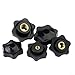 5PCS Star Knob Thumb Nuts, Six-Lobed Plastic and for Brass Hand Tightening Clamping Nuts for Machinery Equipment and Industrial Tools (5x25mm)