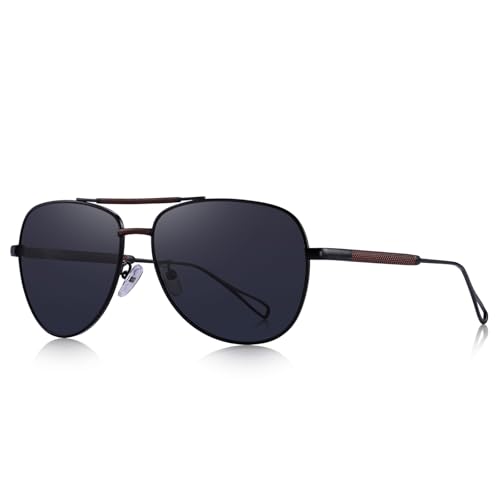 Sunglasses for Men Polarized Metal Frame Driving Sun Glasses UV 400 Lens