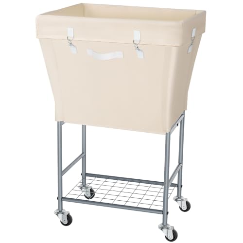 2-Tier-Rolling-Laundry-Hamper-with-Wheels-110L-Clothes-Basket 2-Tier Rolling Laundry Hamper with Wheels, 110L Clothes Basket - Image 1
