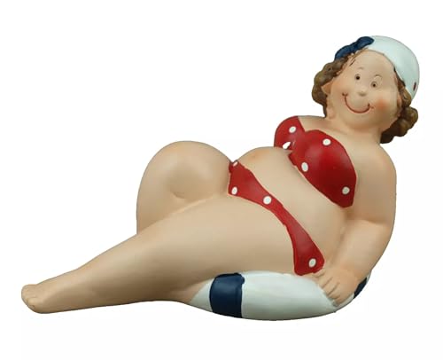 Generisch Deko Figur Mollige Badenixe Dicke Dame Frau im Badeanzug...