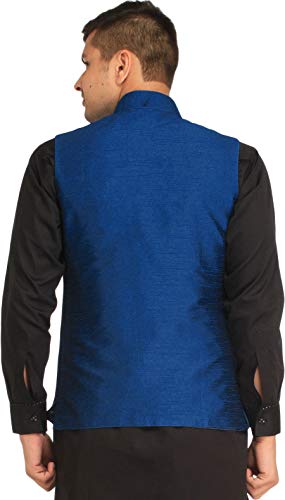 Plain Wedding Waistcoat with Front Pockets - Art Silk3