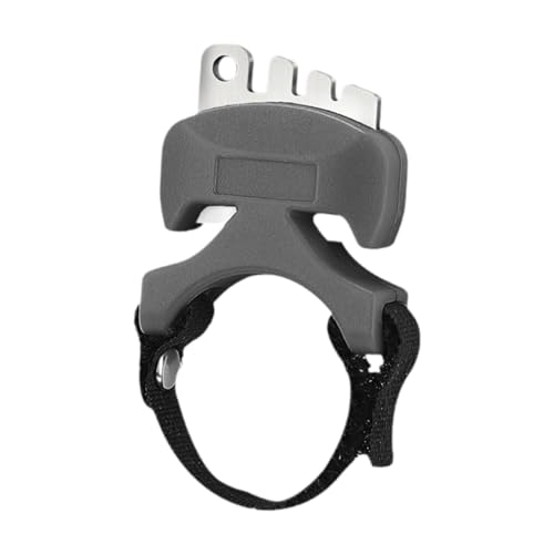 Pegciuho 釣り糸ストリッパー コーティング除去ツール ラインカット機能 コンパクト収納 耐久性高いPP材質 リング型グリップ 多目的利用 フィッシングに適用, グレー