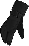 MAGARROW Kids Winter Warm Gloves Windproof Water-Resistant Snow Boys Girls Sport Gloves (All-Black, 6-8 Years)