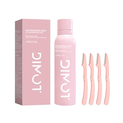 Hair Identifier Spray for Face Shaving Dermaplaning, Pure Natural Plant Ingredients, Hair is clearly visible and Refreshingly residue-free, 4 Fl Oz