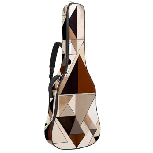 Grand étui guitare de 101,6 cm à doublure éponge et finitions géométriques abstraites