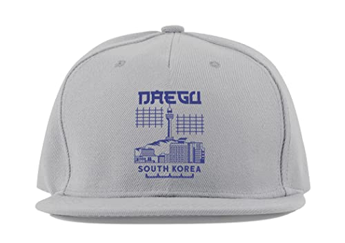 Casquette de baseball visière plate Daegu en coton gris pour le skate et le sport