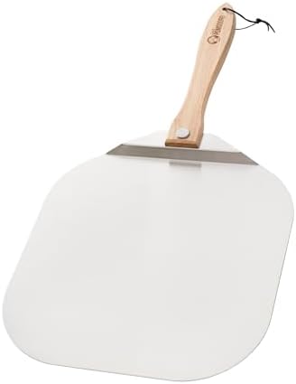 Chef Pomodoro Long Oven Pizza Shovel, Aluminum Pizza Peel with Sa...