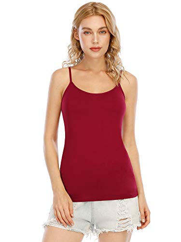 Image of Orrpally Basic Cami Tank Tops Women Lightweight Camisole Stretch Tank Top Adjustable 4-Pack