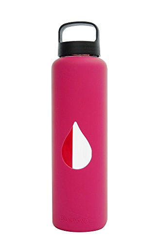 Bluewave Reusable Glass Water Bottle 750 ML 25 oz Pink