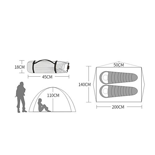 Carpa ligera impermeable para 2 personas tipo domo miniatura 2