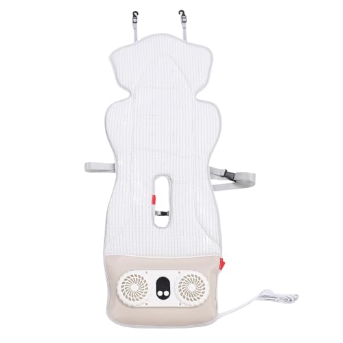 Almohadilla refrigeradora para cochecito de bebé con 2 ventiladores alimentado por USB cojín de enfriamiento para cochecito de bebé forro pantalla digital antideslizante 3 velocidades ajustable