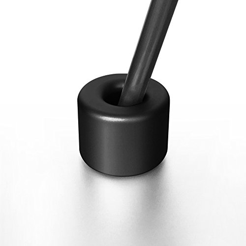 CROSS LINE DrewChan Pen Holder Aluxury Aluminum Stand Holder Base for Pen, Toothbrush Brush, E-Cigarette Desk Storage Organizer Nifty Paperweight - Stylish Gifts (Black)
