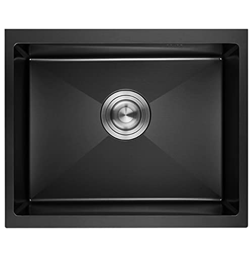Zwarte RVS Spoelbak 40x36cm Inbouw/Onderbouw Zwarte RVS Spoelbak 40x36cm Inbouw/Onderbouw