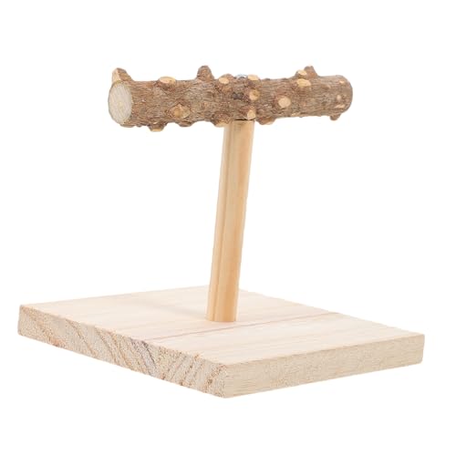 Happyyami Bird Perch Stand Portable Desktop Bird Training Perch for Parrots Parakeets and Conures Durable for Exercise and Play Stable Flat Base for Comfort
