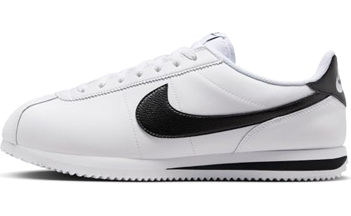 Nike Men's Cortez Sneakers, White/Black, 9 Medium US
