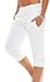 Produktbild Gennadi Hoppe Damen 3/4 Trainingshose Sporthose Kurze Hose Sport Fitness Jogginghose Shorts Barmuda, weiß,XXL